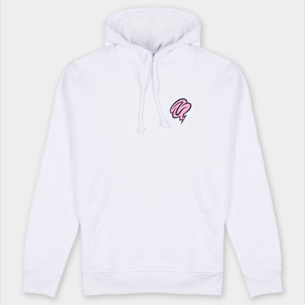 zero minded hoodie white front